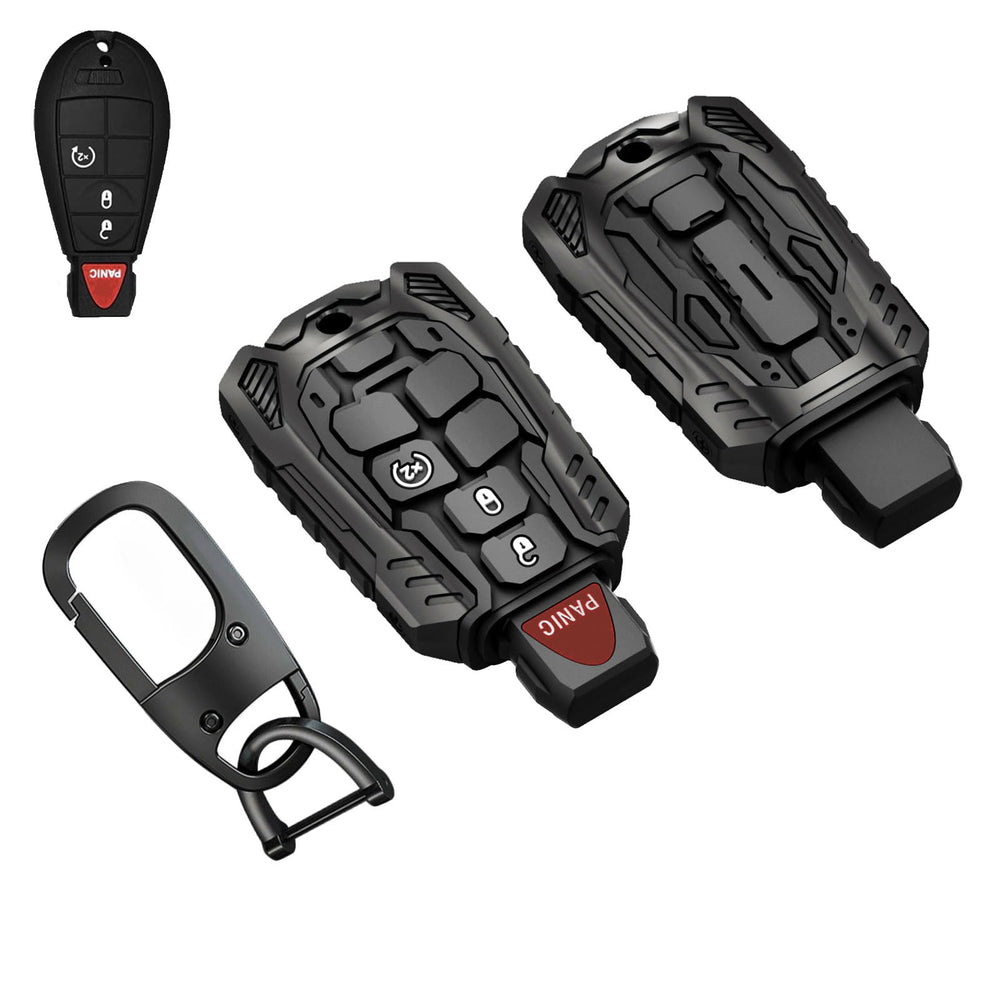 Zincflag heavy duty key fob cover front view for Dodge Ram with premium grip and protection