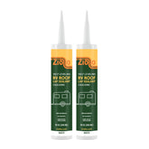 Ziollo RV Roof Lap Sealant tube applying along a seam for waterproof protection.