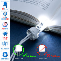 Ziomitus G4 JC Bi-Pin LED bulb installed in an RV cabinet for task lighting