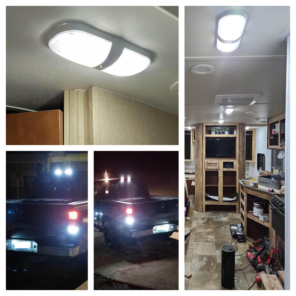 Ziomitus T10 interior light for RV, camper, boat and trailer applications.