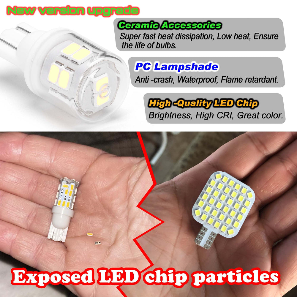 Ziomitus T10 LED bulb ceramic heat sink for cooler operation and long life.