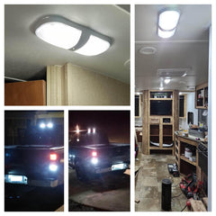 Ziomitus T10 LED bulbs in RV interior use with cool white light