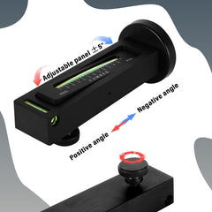 Ziopetru camber gauge shows measurement bubbles for accurate readings during setup.