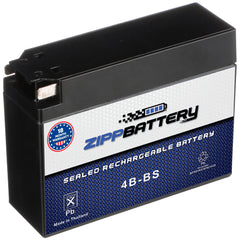 ZIPPBATTERY YTX4B-BS 12V AGM battery with compact dimensions for scooters.