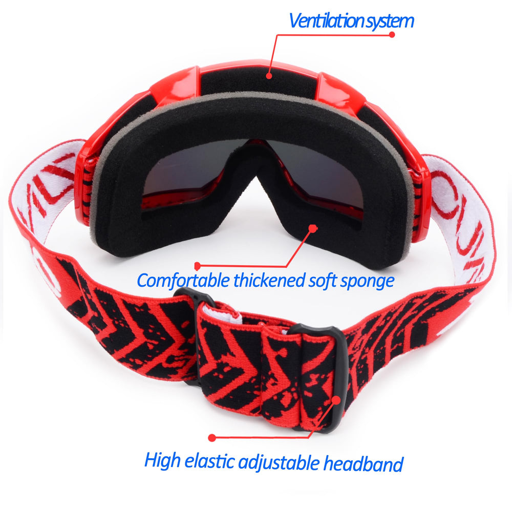 ZJNUO ATV Goggles soft foam padding ensures comfortable wear and sweat absorption