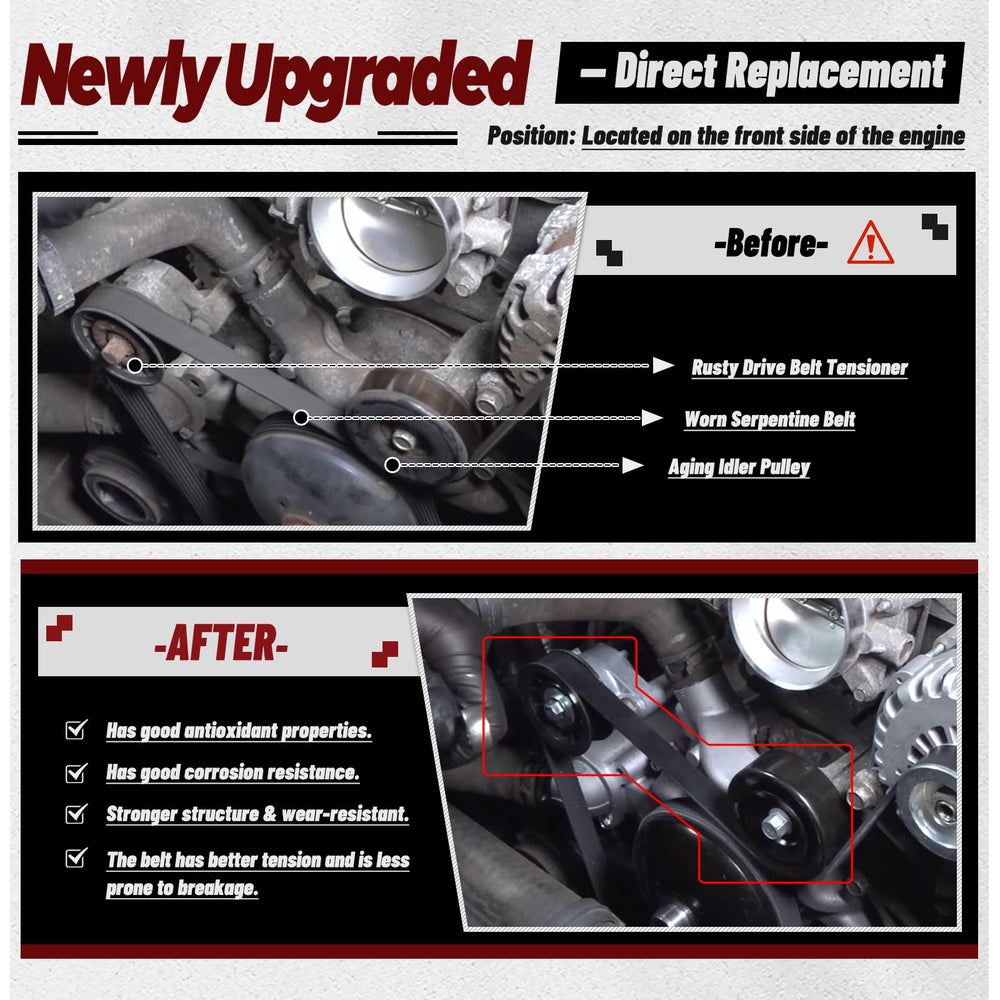 ZJTBLL serpentine belt 4pk902 ensures proper belt tension for reliable operation.