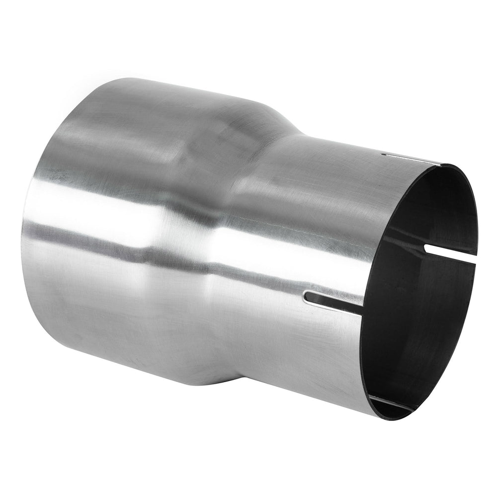 ZJXDZY 4-inch exhaust adapter close-up of polished finish for rust resistance.