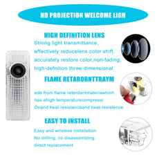 ZKAYUN Welcome light projection enhances curb appeal and luxury feel on entry.