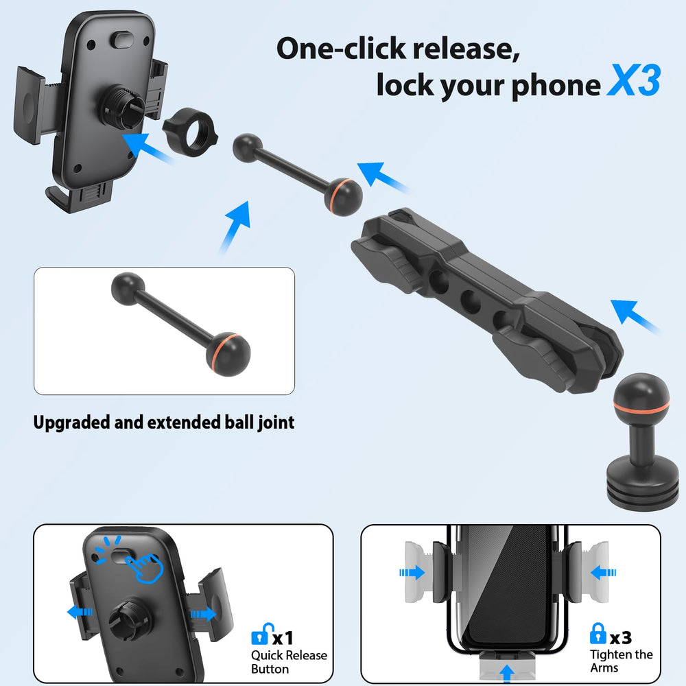 ZKJAYOE Bronco mount includes wrench for quick, tool-free installation.