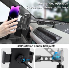 ZKJAYOE Bronco mount side clips securely hold devices of all sizes.