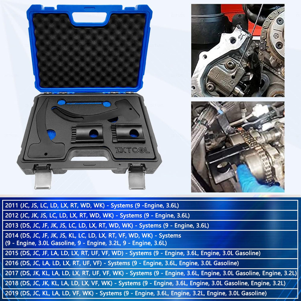 ZKTOOL foam-lined case keeps all tools organized for transport.