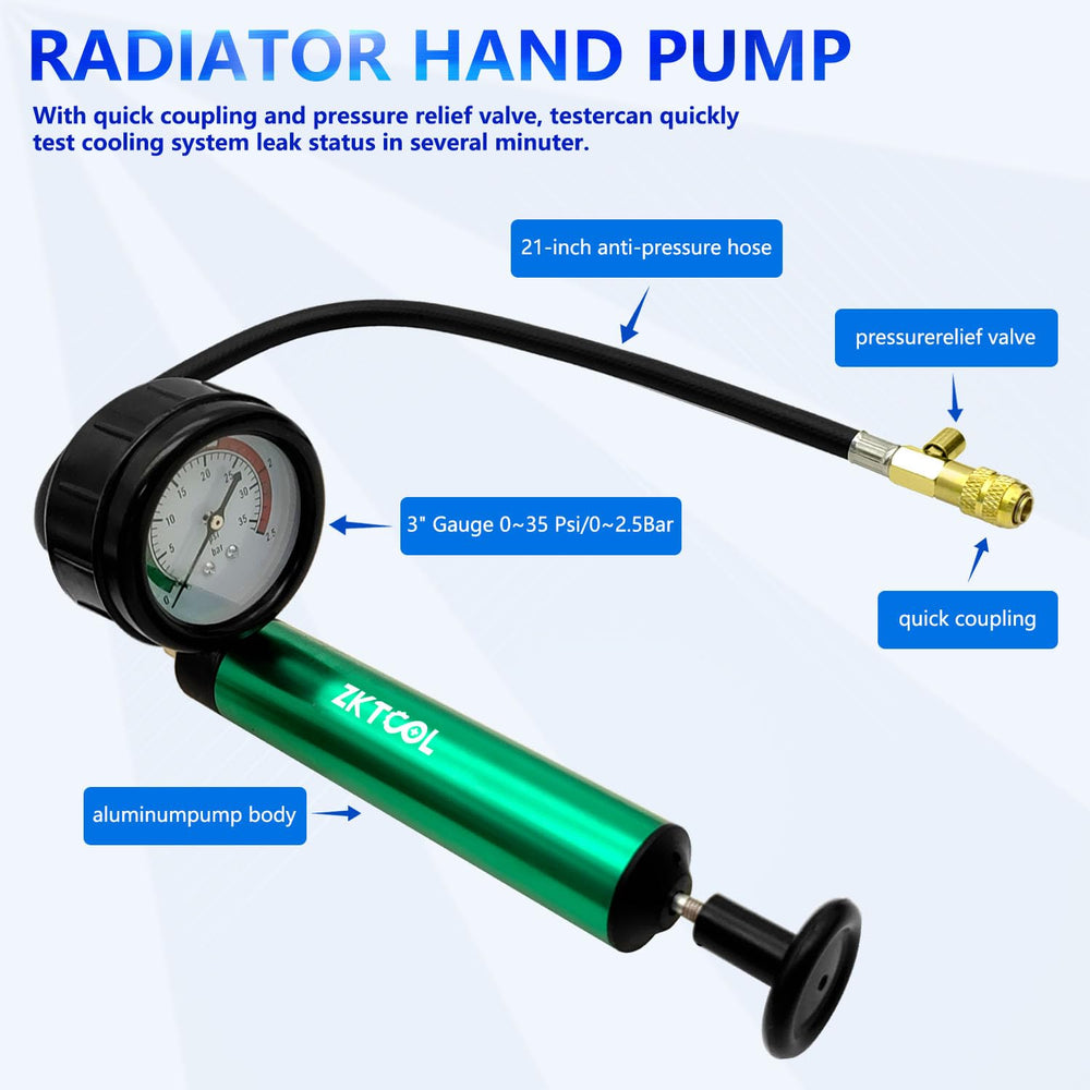 ZKTOOL 3-inch dial gauge provides clear pressure readings.