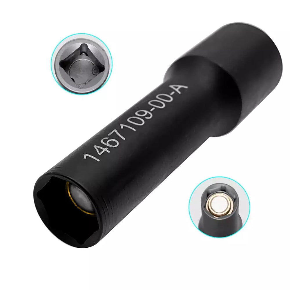 ZKTOOL Tesla side view strut socket showing compact design for tight spaces