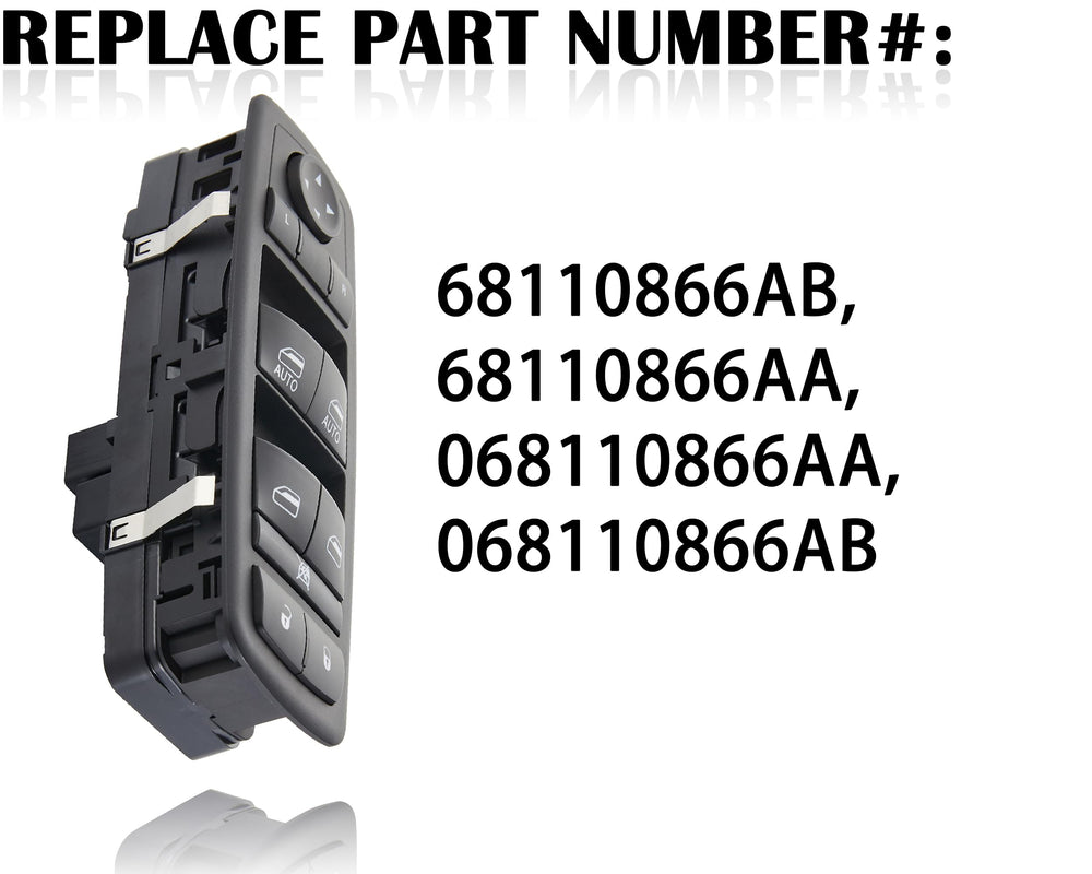 ZLC-ZAMXY window switch for Chrysler Town & Country 2012-2015; reliable operation.