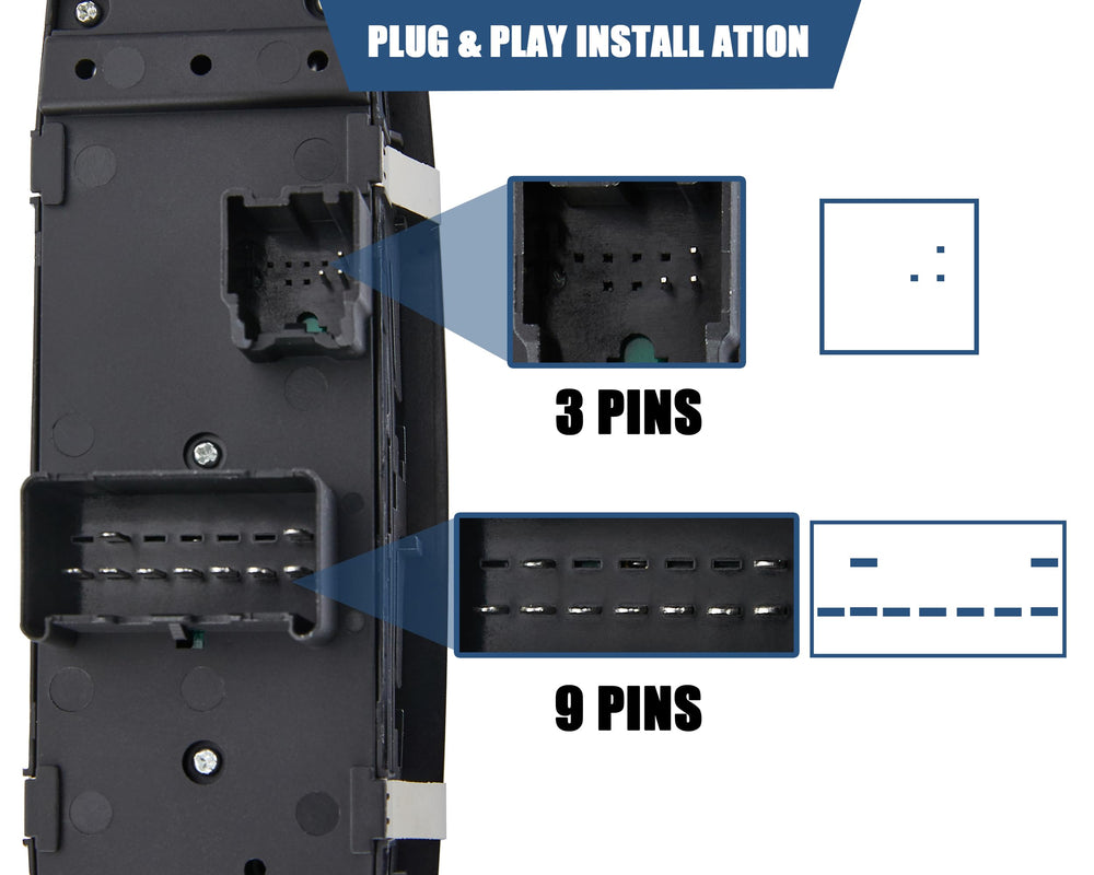 ZLC-ZAMXY window switch for Ram C/V; durable, simple install.