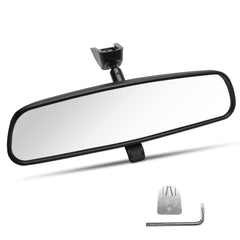 ZLPTEAM 10-inch universal interior mirror showing adjustable angle for clearer rear visibility.
