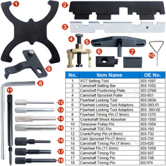 ZMCYNG timing tool kit timing belt tensioner setup for correct tension.