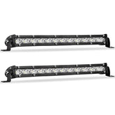Zmoon 12in LED light bar front view for enhanced night illumination