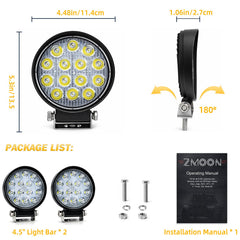 Zmoon 6000K daylight beam close-up highlighting vivid night clarity.