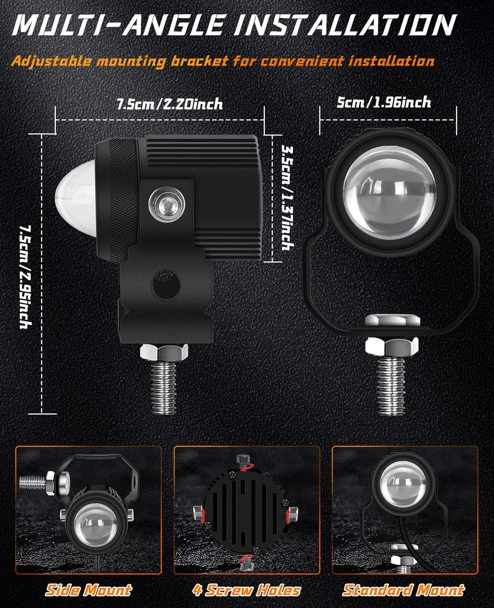 Zmoon adjustable mounting bracket lets you aim the beam precisely where you need