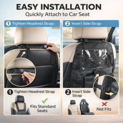 Zntezed universal-fit straps secure organizers to most car seats.