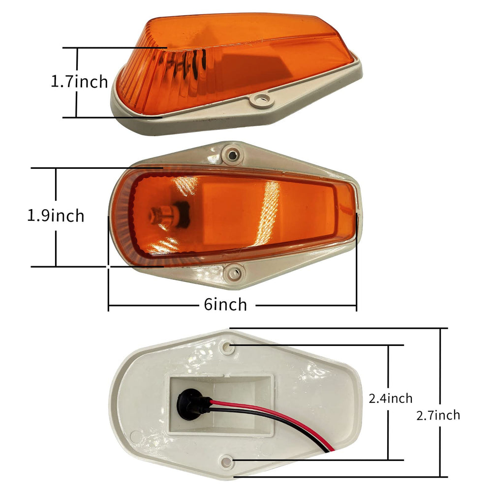 ZOCSONU amber LED cab lights installed on a Ford truck for enhanced visibility.