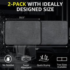 ZODISTORE oversized 63x24 car towel covers large surfaces for faster streak-free drying