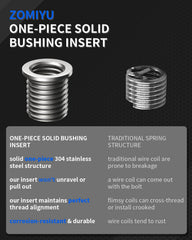 ZOMIYU M10x1.25 kit 304 stainless steel construction resists corrosion
