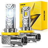 ZonCar H11 LED headlight bulbs provide a bright beam for clearer night driving.