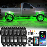 ZONECONA 12Pods rock lights kit packaging highlights quick setup for underbody glow.