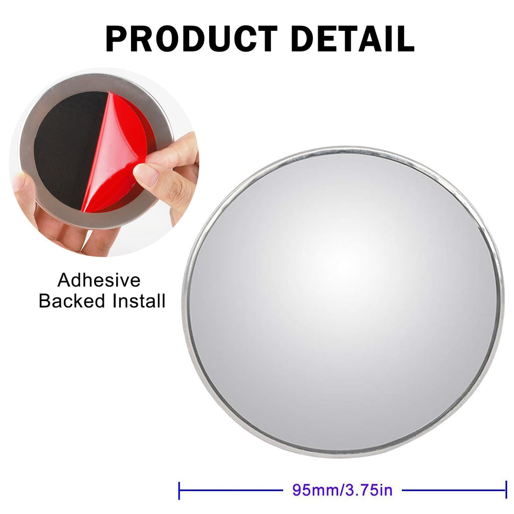 Z-oneMart round convex mirror delivers HD clarity for broader rear awareness.