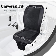 12V plug powers the cushion to circulate refreshing air across the seat.
