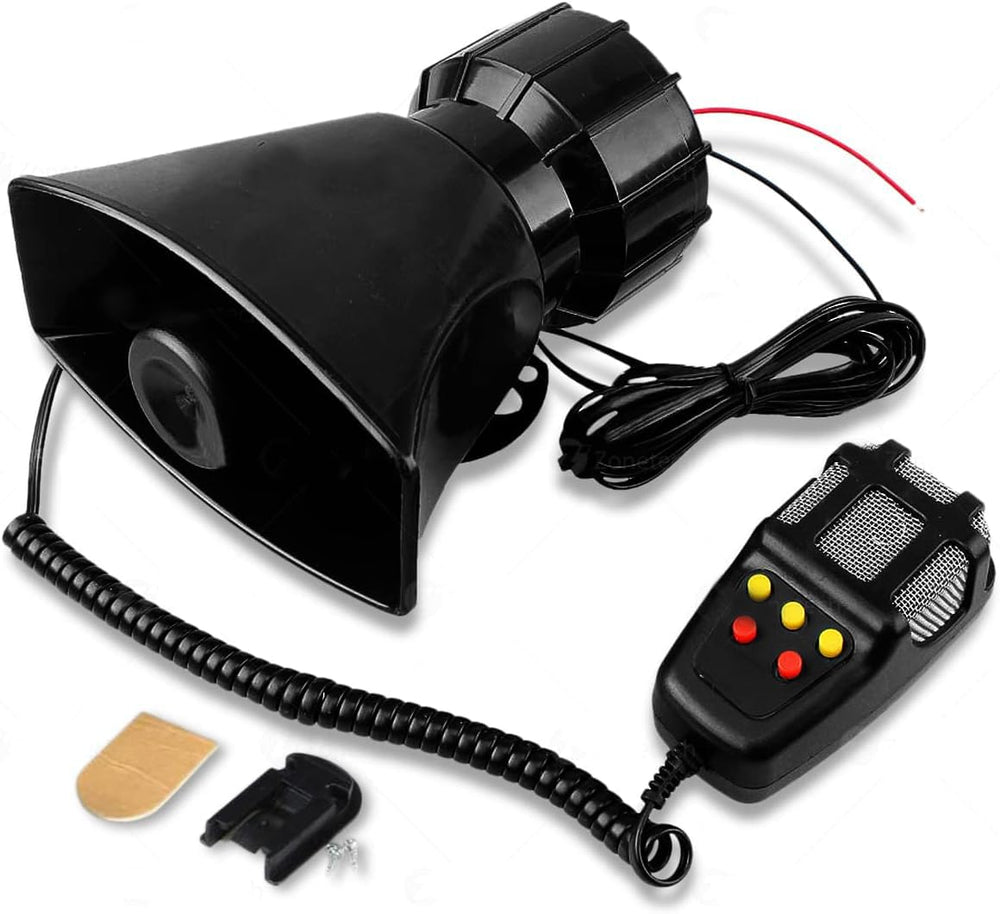 Zonetech 5-tone siren front view for high-visibility road alerts