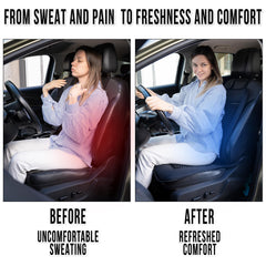 ZONETECH beaded cooling seat cover installed on driver seat for daily comfort