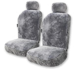 ZONETECH sheepskin seat cover full set demonstrates universal fit and plush Merino wool.