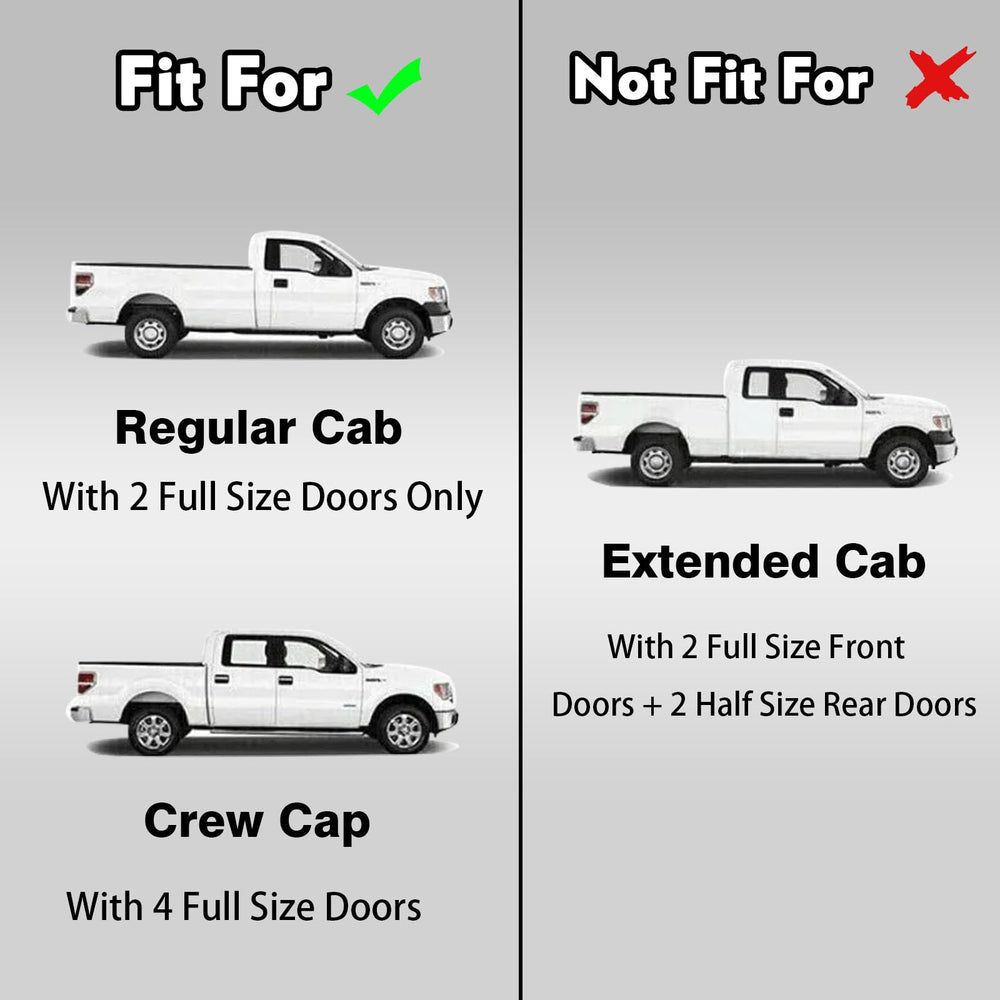 ZONFANT roof trim compatibility shot — fits regular and crew cab Ford Super Duty