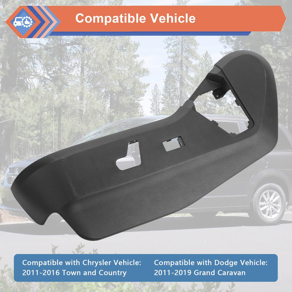 ZONFANT seat track cover installed, demonstrating direct-fit replacement