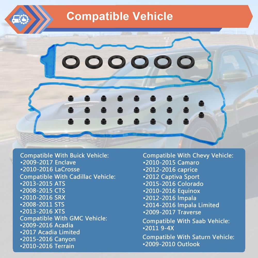 ZONFANT valve cover gasket set for GMC Acadia emphasizing durable materials
