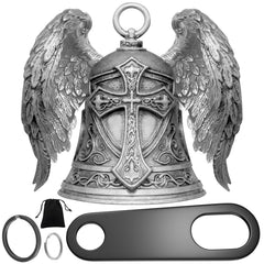 Zorleniva guardian angel biker bell with 3D design for enhanced on-road protection.