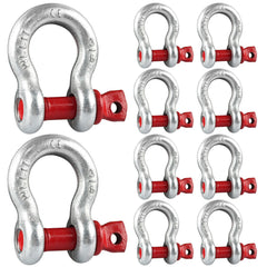 ZORUNNA 3-8inch D-ring anchor shackle in galvanized finish for heavy towing tasks.