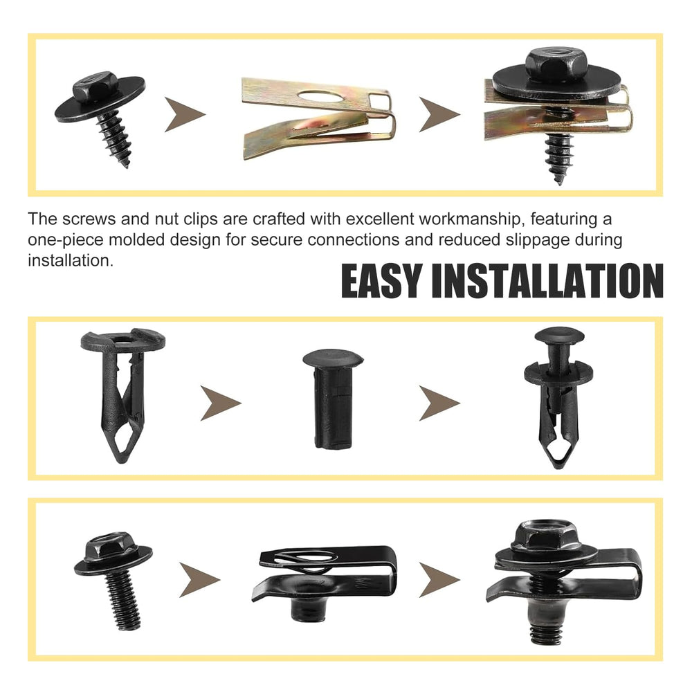 Zosgrew undertray bolts kit includes reliable hardware for engine under cover.