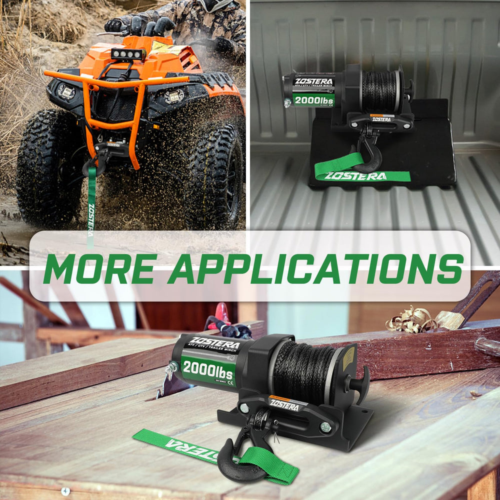 Zostera complete winch kit ready for easy ATV or RV recovery setups.