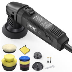 ZOTA Mini Buffer Polisher compact design ideal for tight spaces and headlights.