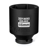 Zoyakki 46mm deep 6-PT axle-nut socket for 1/2-inch drive