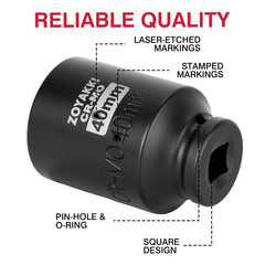 ZOYAKKI laser-etched dimensions for quick, precise sizing in low light