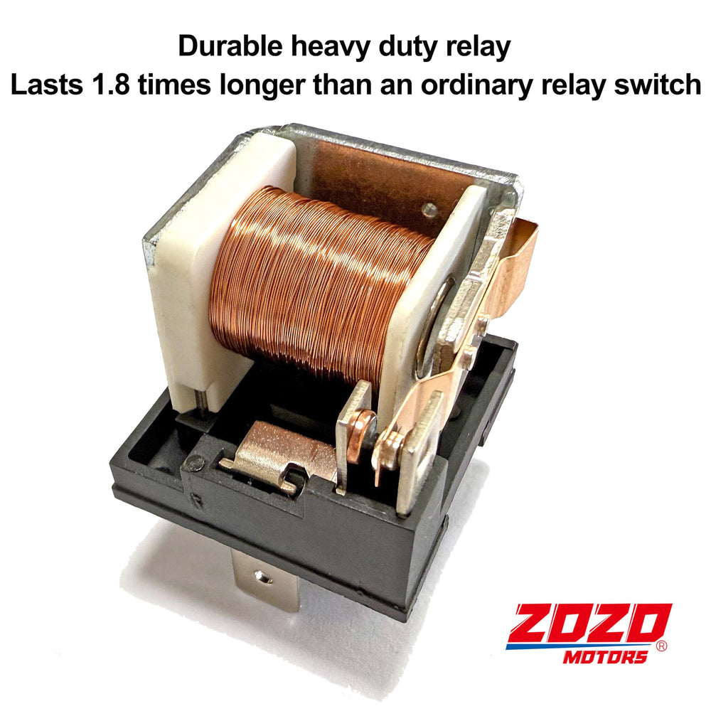 ZOZOMOTORS wiring diagram highlights color-coded wires for straightforward installation