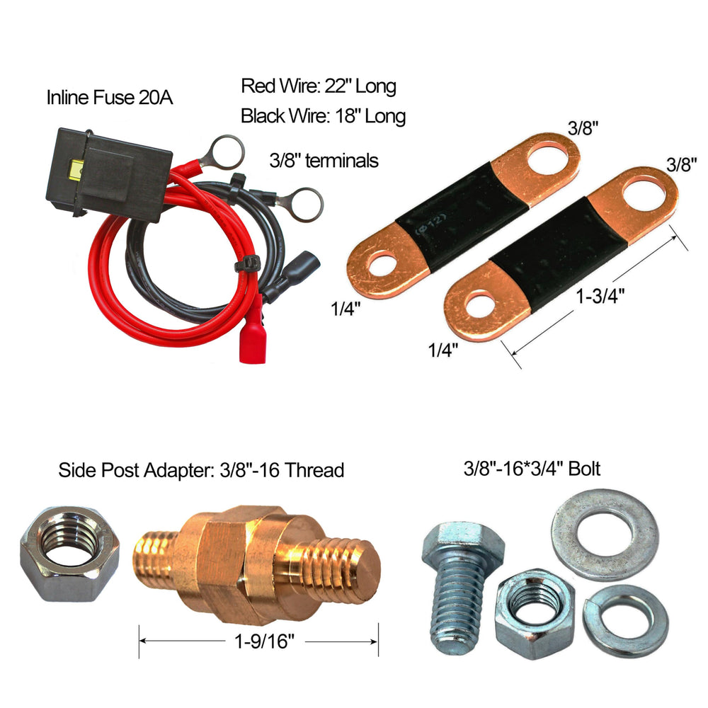 ZOZOMOTORS packaged installation kit with remotes and hardware.
