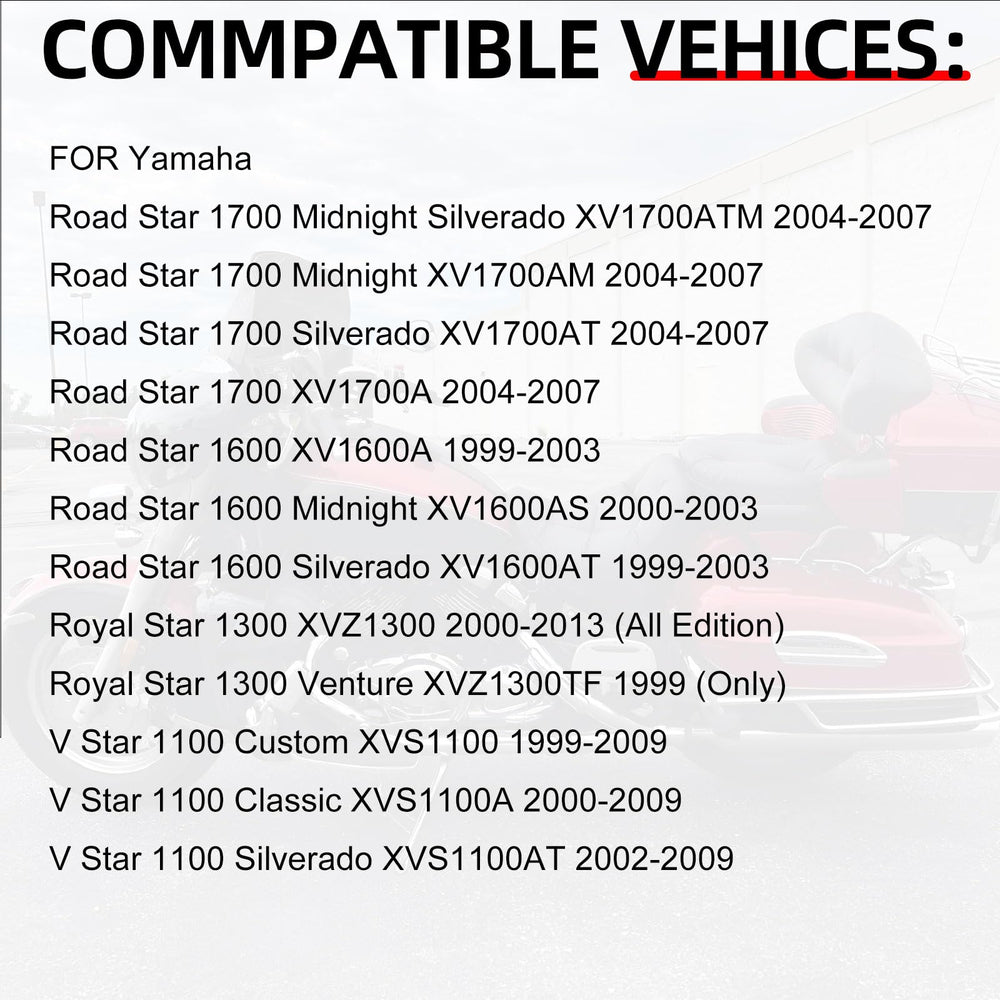 Zozoye fuel petcock compatibility guide showing Yamaha model list