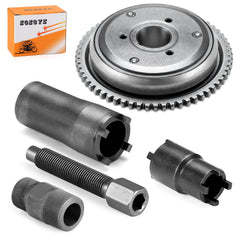 Zozoye starter clutch kit with flywheel puller for GY6 scooters enhances maintenance precision.