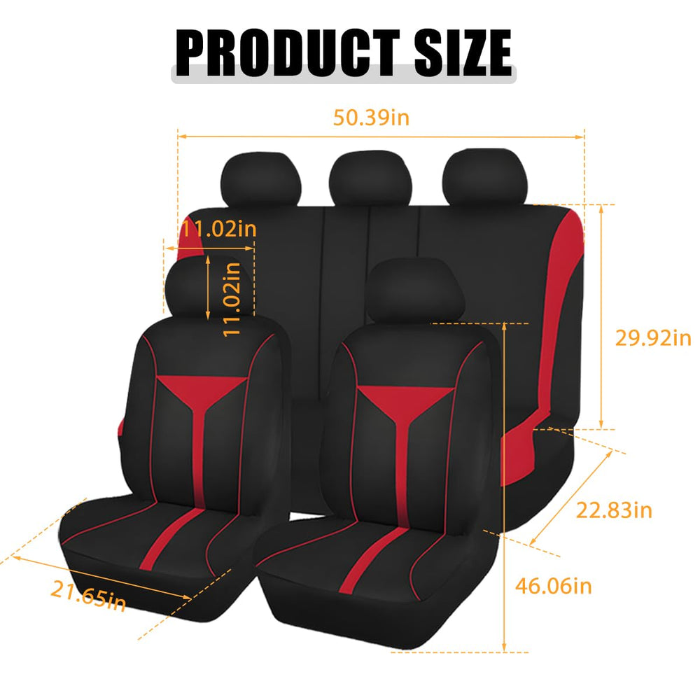 Zpana rear seat cover in red guards the bench from stains and scuffs